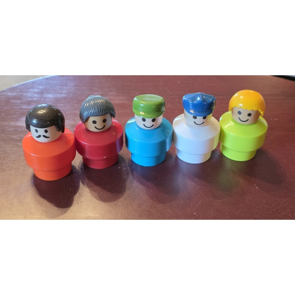 Vintage 1990 Battat Chunky People set of 5